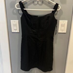 Reformation Sawyer Linen Black Dress 2024